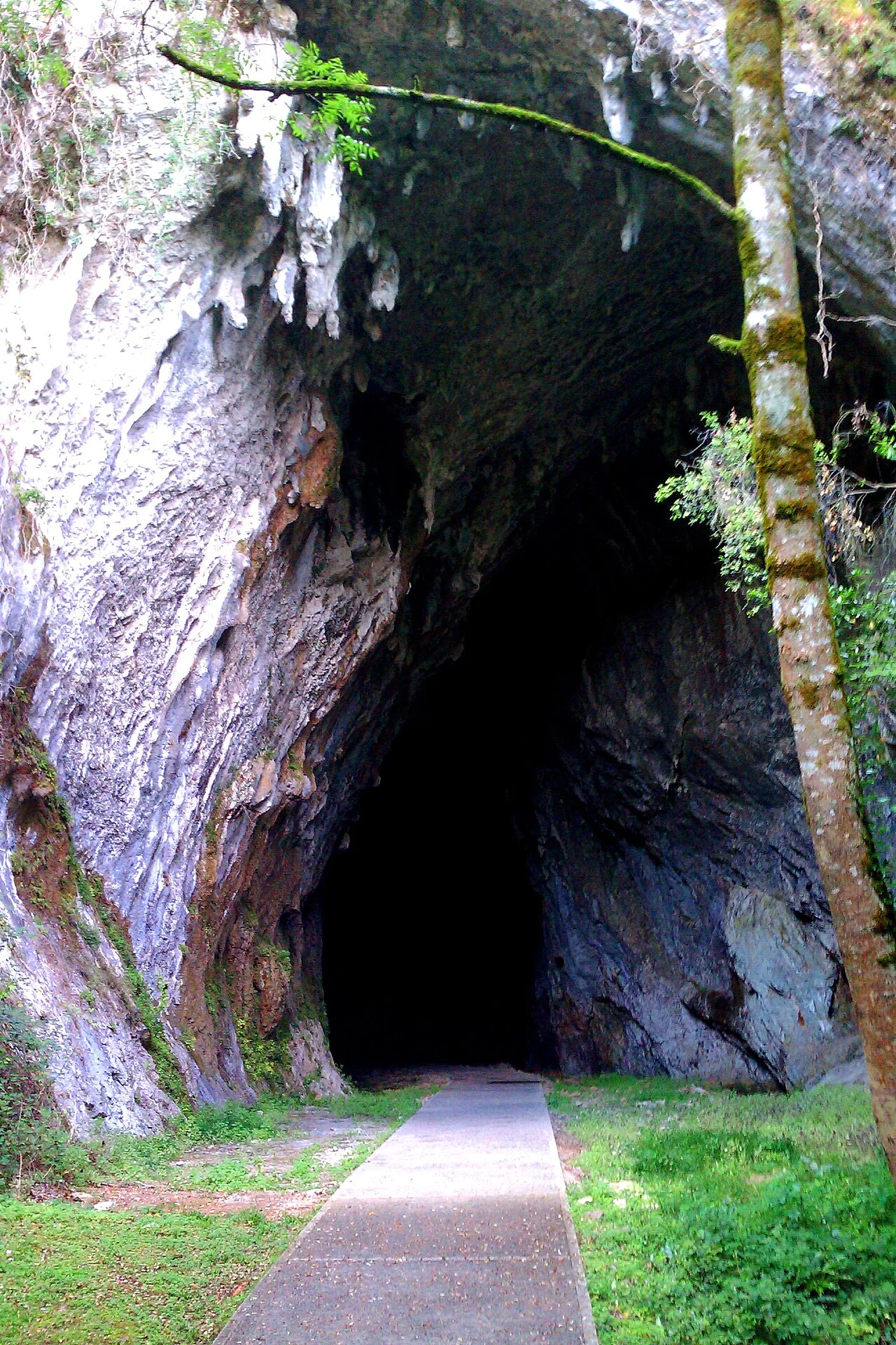 Monumental entrance of Cueva de Cullalvera