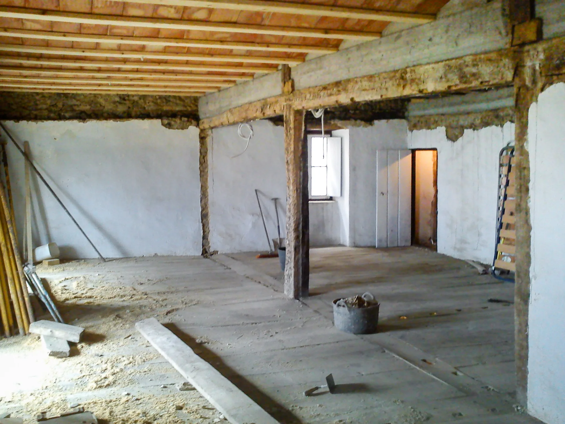 Interior spaces before restoration