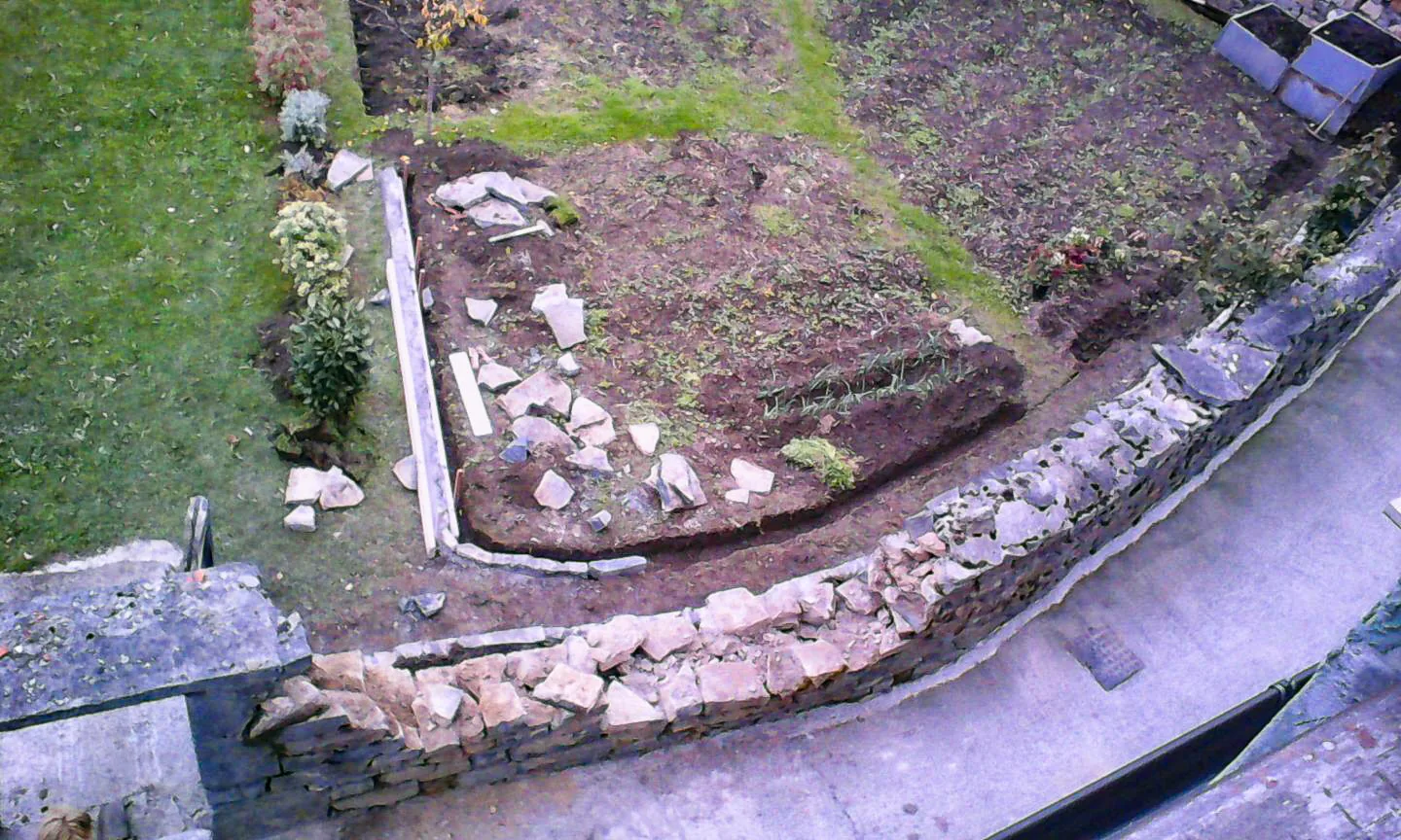 Restoring garden wall and edging