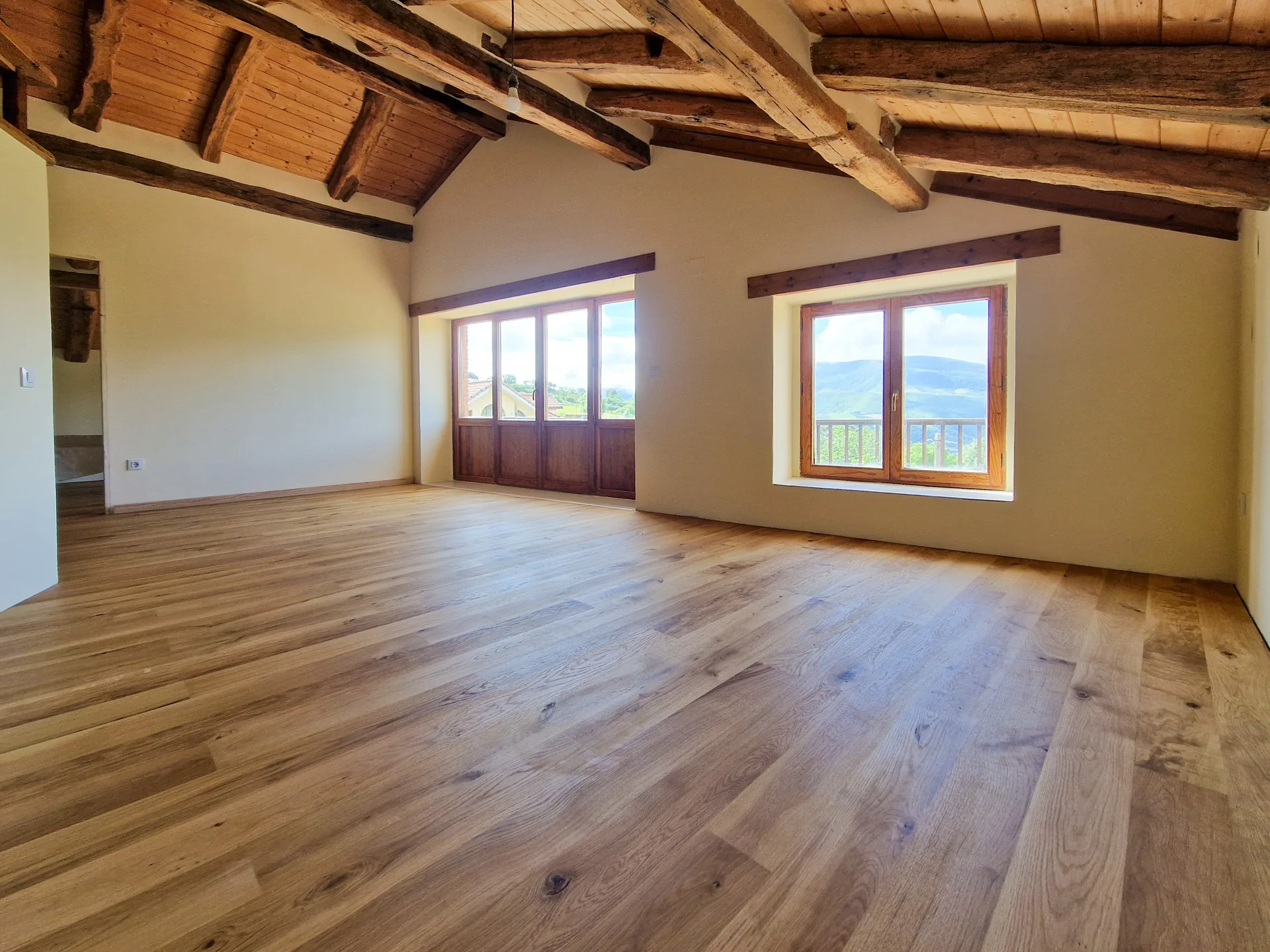 Vaulted first floor living room