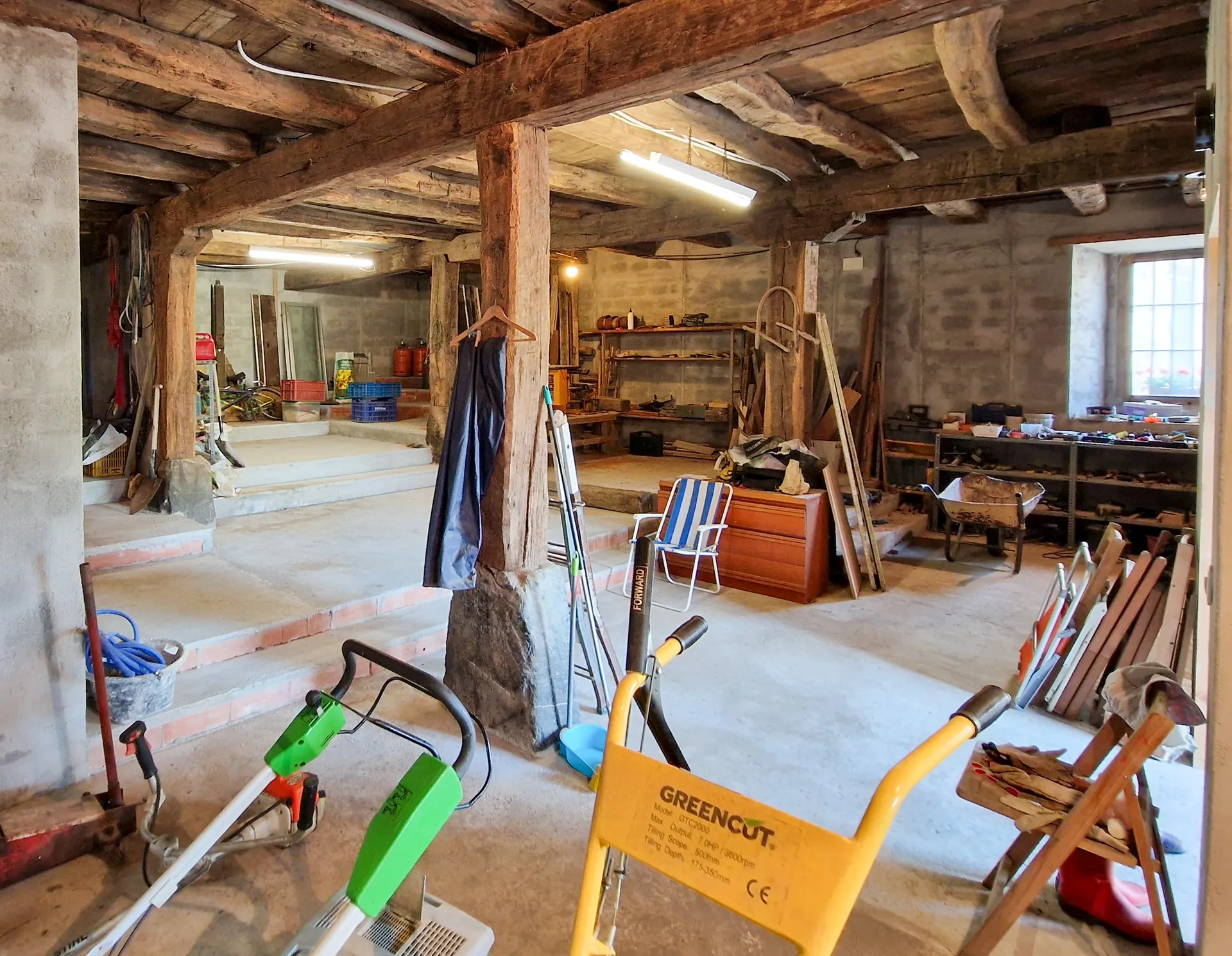 Secondary view of lower ground workshop and studio